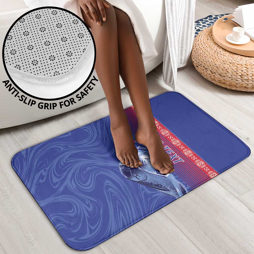 Custom Afro-Haiti Football Bathroom Set 2026 Grenadye Alaso Blue Version - Wonder Print Shop