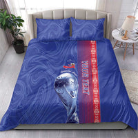 Custom Afro-Haiti Football Bedding Set 2026 Grenadye Alaso Blue Version - Wonder Print Shop