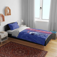 Custom Afro-Haiti Football Bedding Set 2026 Grenadye Alaso Blue Version - Wonder Print Shop