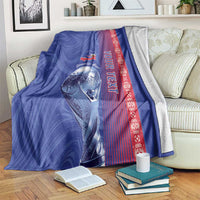 Custom Afro-Haiti Football Blanket 2026 Grenadye Alaso Blue Version - Wonder Print Shop