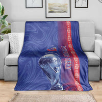 Custom Afro-Haiti Football Blanket 2026 Grenadye Alaso Blue Version - Wonder Print Shop