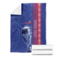 Custom Afro-Haiti Football Blanket 2026 Grenadye Alaso Blue Version - Wonder Print Shop