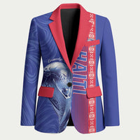 Custom Afro-Haiti Football Blazer 2026 Grenadye Alaso Blue Version - Wonder Print Shop