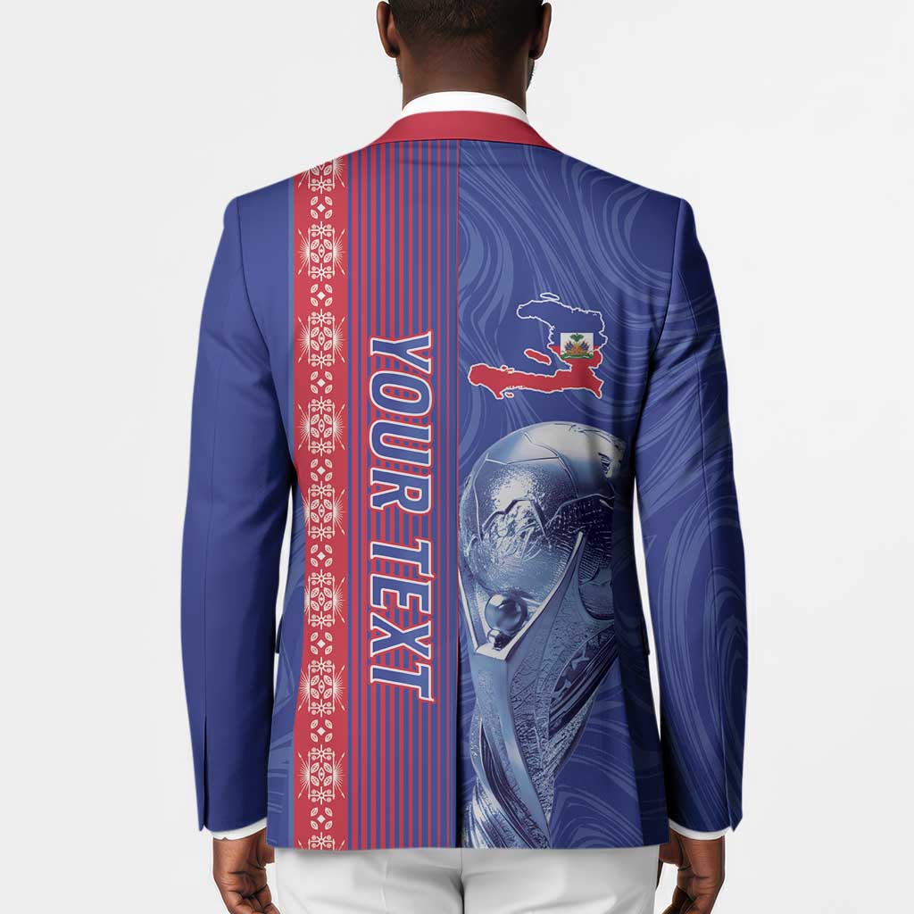 Custom Afro-Haiti Football Blazer 2026 Grenadye Alaso Blue Version - Wonder Print Shop