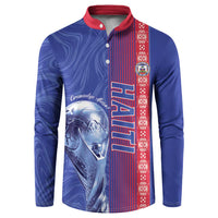 Custom Afro-Haiti Football Button Sweatshirt 2026 Grenadye Alaso Blue Version