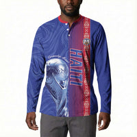 Custom Afro-Haiti Football Button Sweatshirt 2026 Grenadye Alaso Blue Version