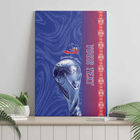 Custom Afro-Haiti Football Canvas Wall Art 2026 Grenadye Alaso Blue Version - Wonder Print Shop