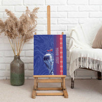 Custom Afro-Haiti Football Canvas Wall Art 2026 Grenadye Alaso Blue Version - Wonder Print Shop