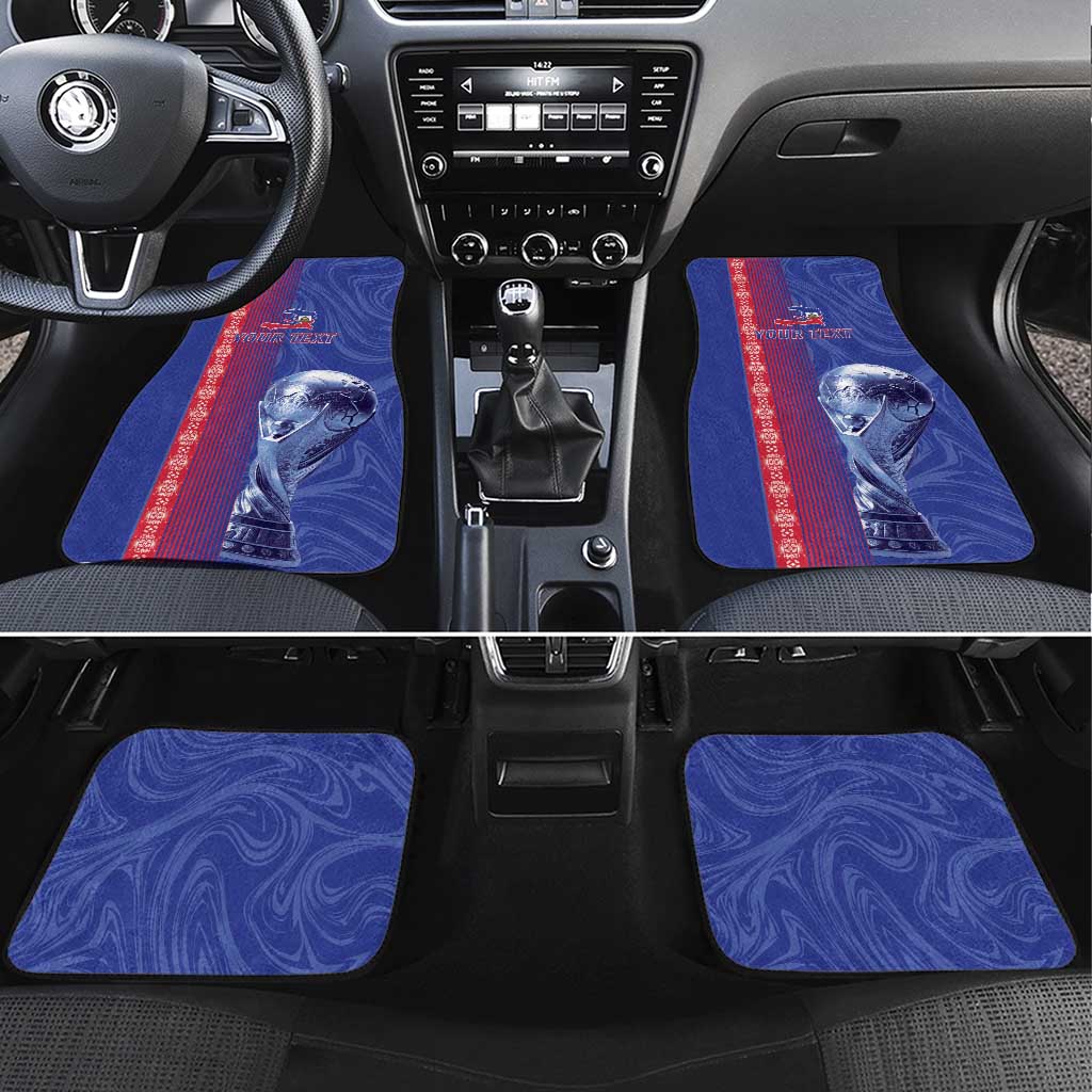 Custom Afro-Haiti Football Car Mats 2026 Grenadye Alaso Blue Version - Wonder Print Shop