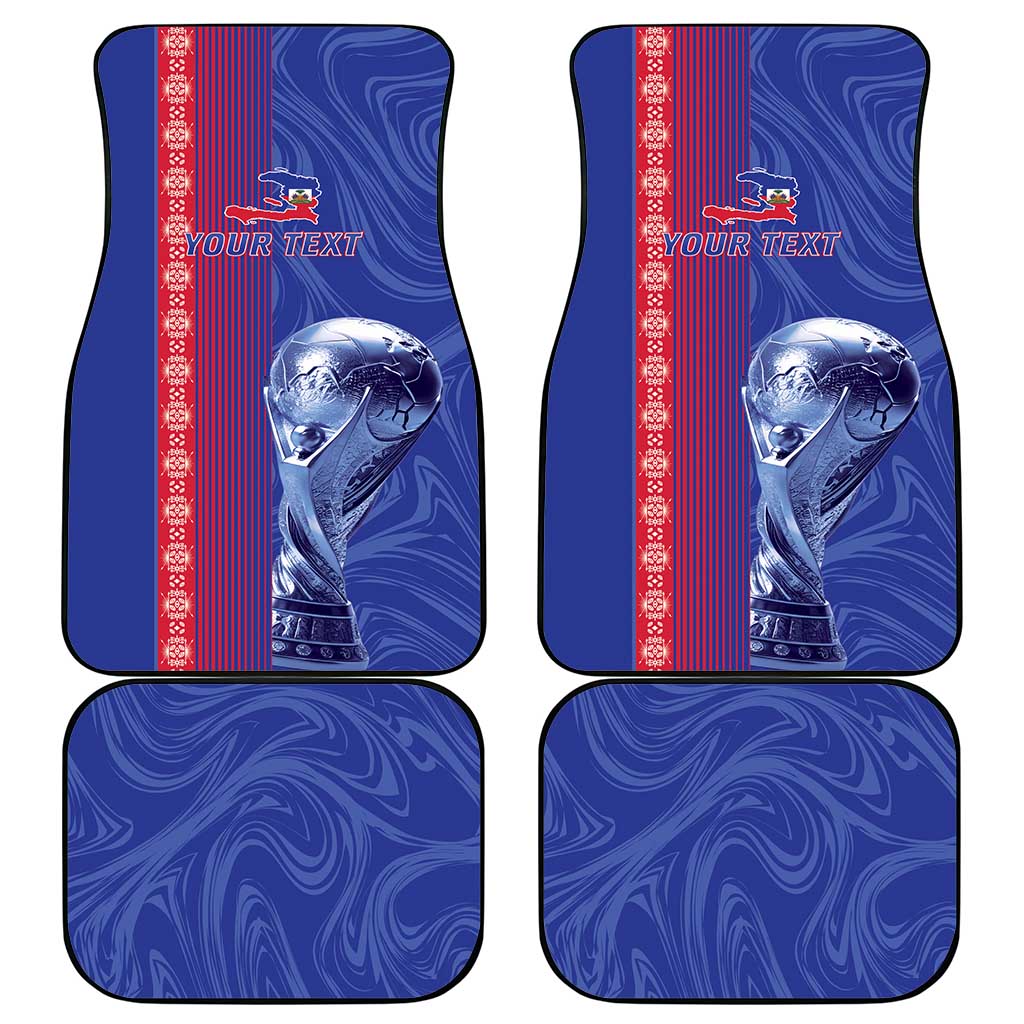 Custom Afro-Haiti Football Car Mats 2026 Grenadye Alaso Blue Version - Wonder Print Shop