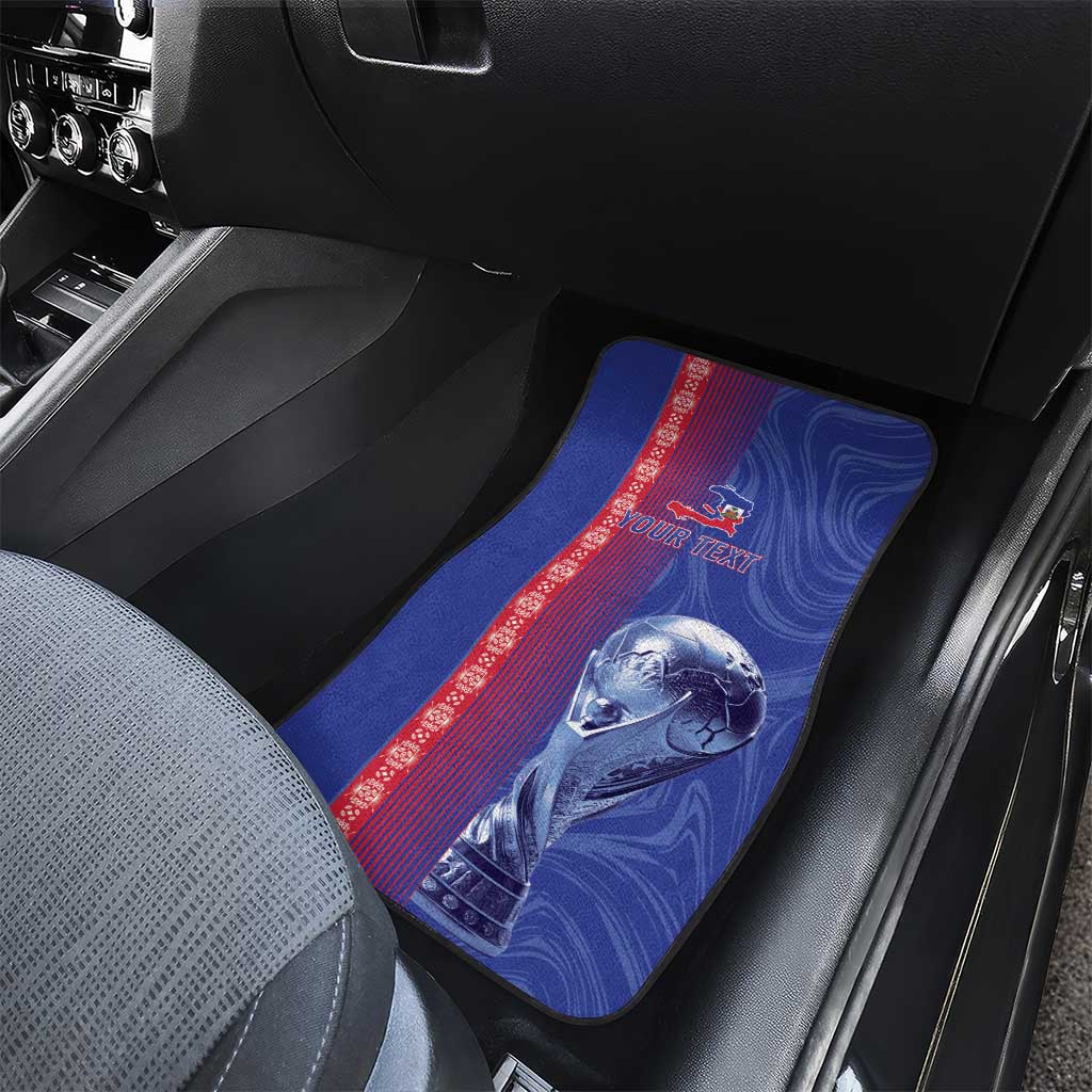Custom Afro-Haiti Football Car Mats 2026 Grenadye Alaso Blue Version - Wonder Print Shop