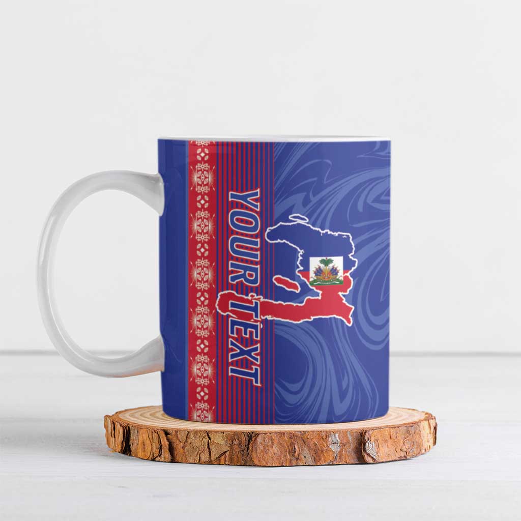 Custom Afro-Haiti Football Ceramic Mug 2026 Grenadye Alaso Blue Version - Wonder Print Shop