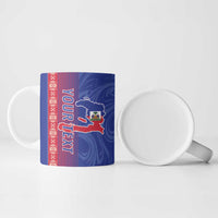 Custom Afro-Haiti Football Ceramic Mug 2026 Grenadye Alaso Blue Version - Wonder Print Shop