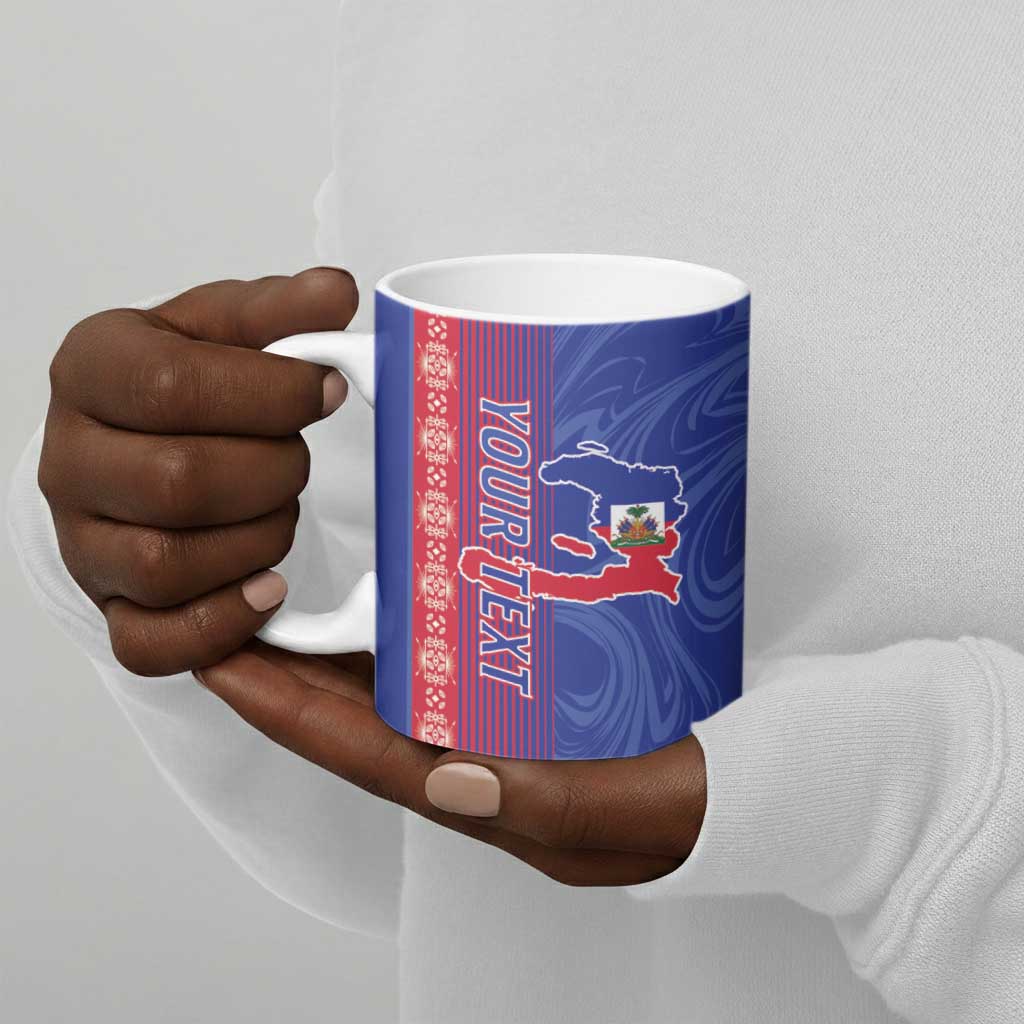 Custom Afro-Haiti Football Ceramic Mug 2026 Grenadye Alaso Blue Version - Wonder Print Shop