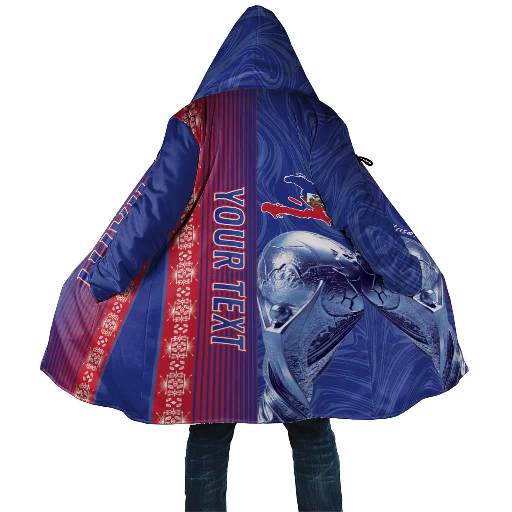 Custom Afro-Haiti Football Cloak 2026 Grenadye Alaso Blue Version - Wonder Print Shop