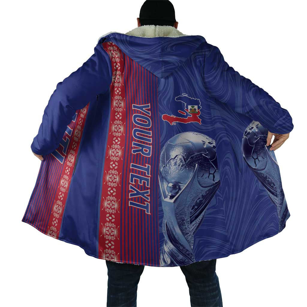 Custom Afro-Haiti Football Cloak 2026 Grenadye Alaso Blue Version - Wonder Print Shop