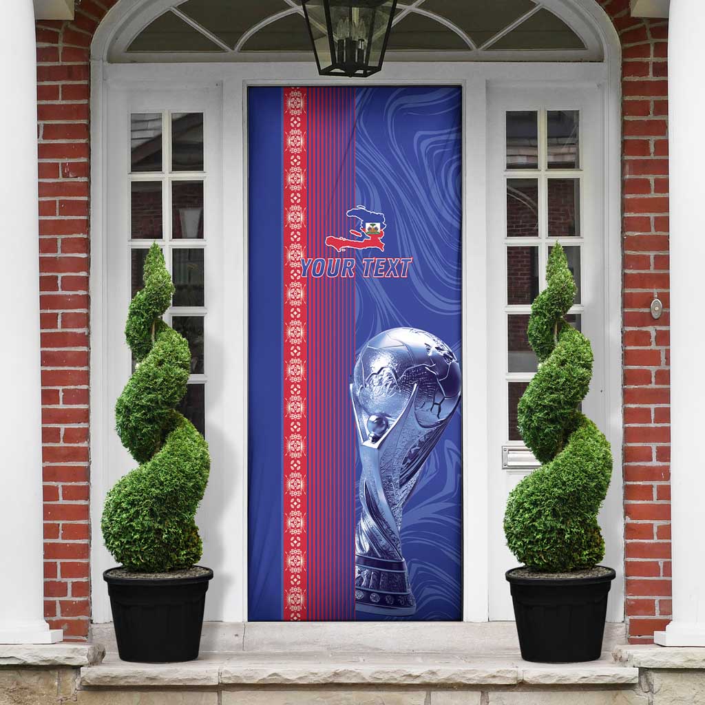Custom Afro-Haiti Football Door Cover 2026 Grenadye Alaso Blue Version - Wonder Print Shop