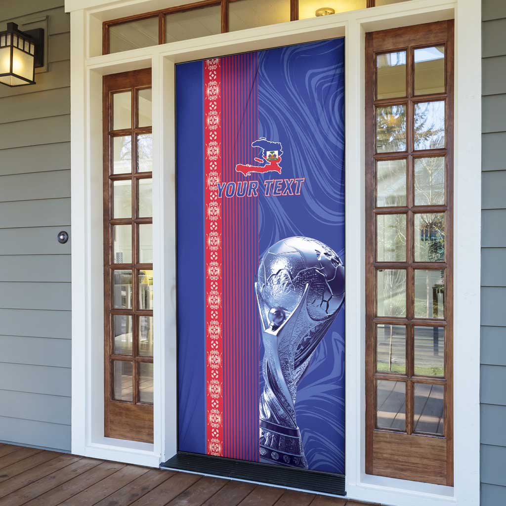 Custom Afro-Haiti Football Door Cover 2026 Grenadye Alaso Blue Version - Wonder Print Shop