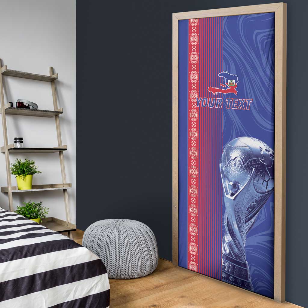 Custom Afro-Haiti Football Door Cover 2026 Grenadye Alaso Blue Version - Wonder Print Shop
