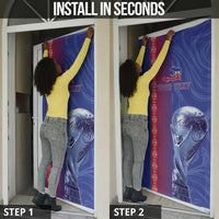 Custom Afro-Haiti Football Door Cover 2026 Grenadye Alaso Blue Version - Wonder Print Shop