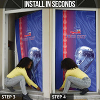 Custom Afro-Haiti Football Door Cover 2026 Grenadye Alaso Blue Version - Wonder Print Shop