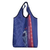 Custom Afro-Haiti Football Grocery Bag 2026 Grenadye Alaso Blue Version - Wonder Print Shop
