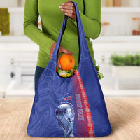 Custom Afro-Haiti Football Grocery Bag 2026 Grenadye Alaso Blue Version - Wonder Print Shop