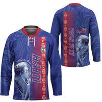 Custom Afro-Haiti Football Hockey Jersey 2026 Grenadye Alaso Blue Version - Wonder Print Shop