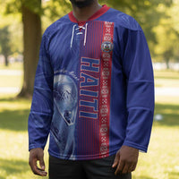 Custom Afro-Haiti Football Hockey Jersey 2026 Grenadye Alaso Blue Version - Wonder Print Shop