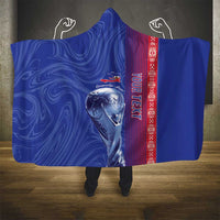 Custom Afro-Haiti Football Hooded Blanket 2026 Grenadye Alaso Blue Version - Wonder Print Shop