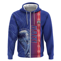 Custom Afro-Haiti Football Hoodie 2026 Grenadye Alaso Blue Version - Wonder Print Shop