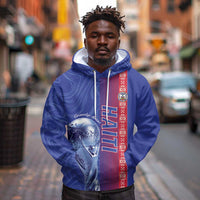 Custom Afro-Haiti Football Hoodie 2026 Grenadye Alaso Blue Version - Wonder Print Shop
