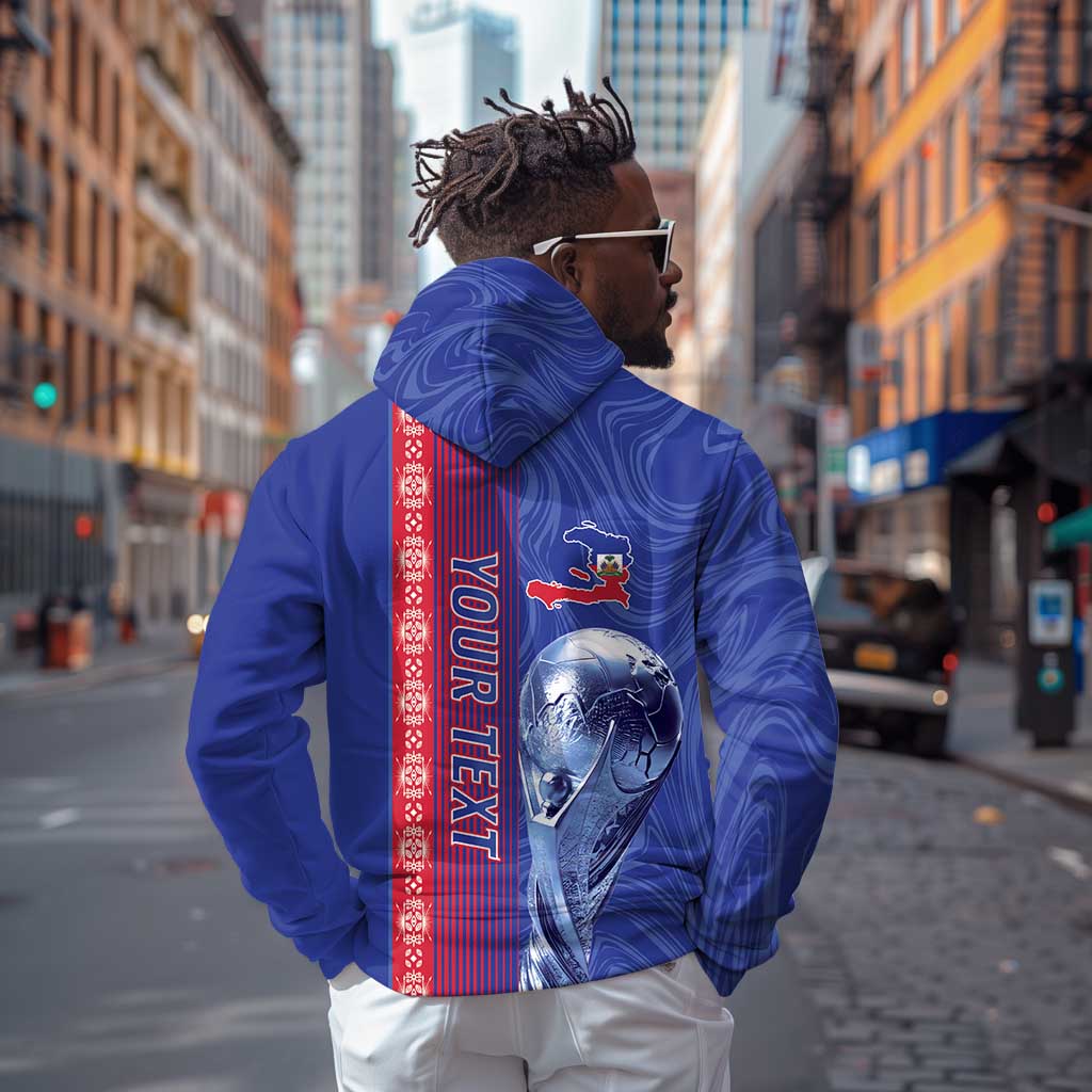 Custom Afro-Haiti Football Hoodie 2026 Grenadye Alaso Blue Version - Wonder Print Shop