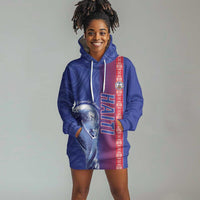 Custom Afro-Haiti Football Hoodie Dress 2026 Grenadye Alaso Blue Version - Wonder Print Shop