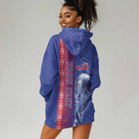 Custom Afro-Haiti Football Hoodie Dress 2026 Grenadye Alaso Blue Version - Wonder Print Shop