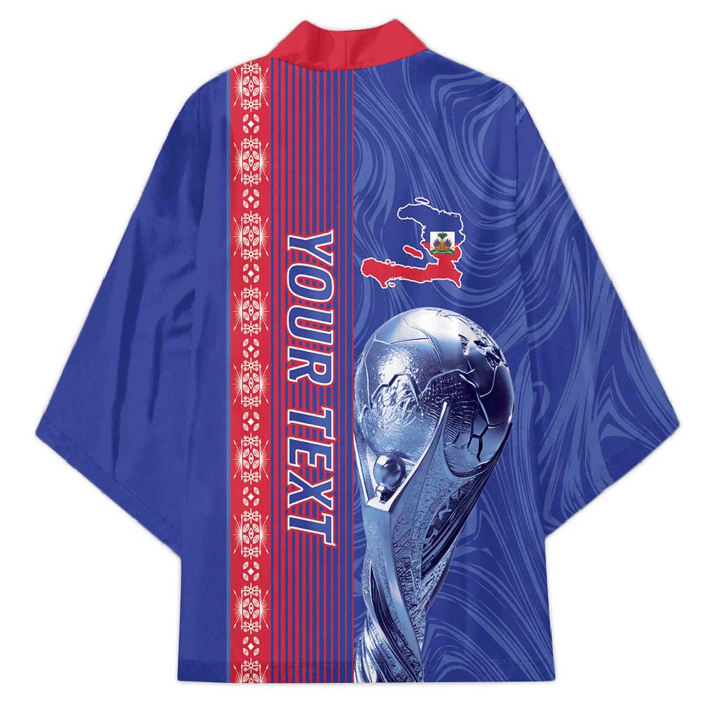 Custom Afro-Haiti Football Kimono 2026 Grenadye Alaso Blue Version - Wonder Print Shop