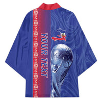 Custom Afro-Haiti Football Kimono 2026 Grenadye Alaso Blue Version - Wonder Print Shop