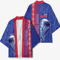 Custom Afro-Haiti Football Kimono 2026 Grenadye Alaso Blue Version - Wonder Print Shop