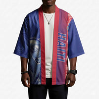 Custom Afro-Haiti Football Kimono 2026 Grenadye Alaso Blue Version - Wonder Print Shop