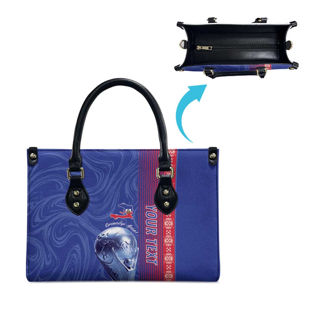 Custom Afro-Haiti Football Leather Bag 2026 Grenadye Alaso Blue Version - Wonder Print Shop
