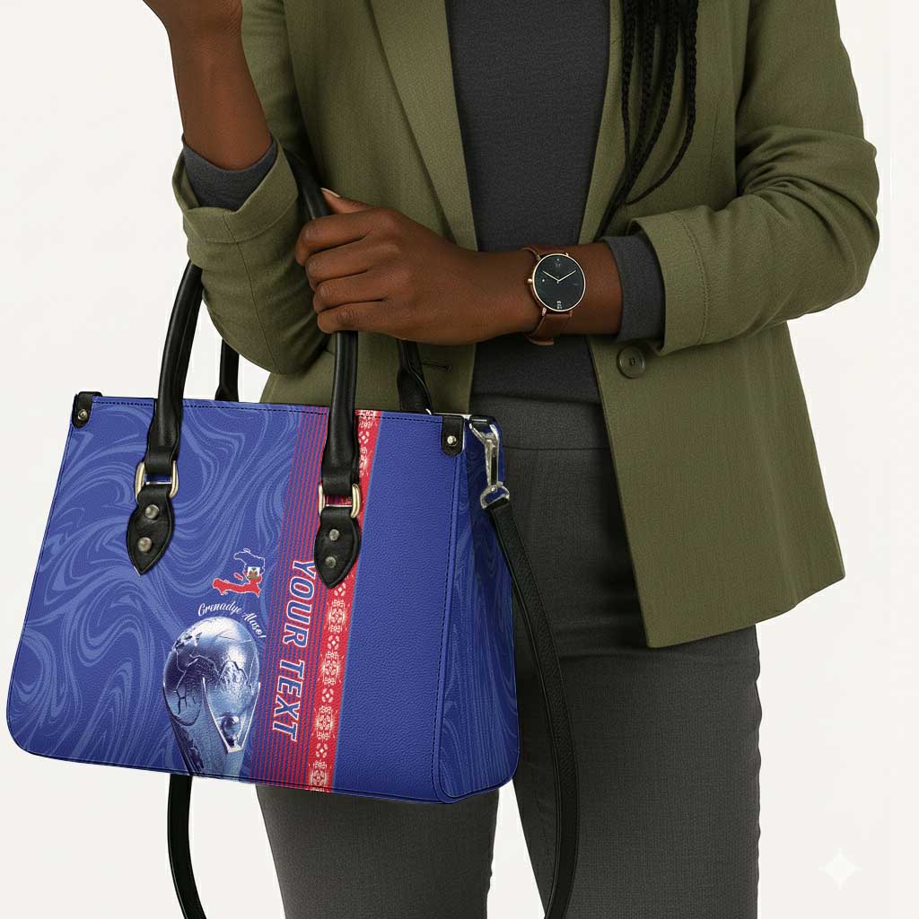 Custom Afro-Haiti Football Leather Bag 2026 Grenadye Alaso Blue Version - Wonder Print Shop