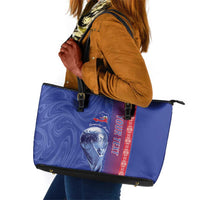 Custom Afro-Haiti Football Leather Tote Bag 2026 Grenadye Alaso Blue Version - Wonder Print Shop