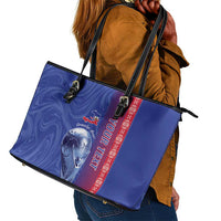Custom Afro-Haiti Football Leather Tote Bag 2026 Grenadye Alaso Blue Version - Wonder Print Shop