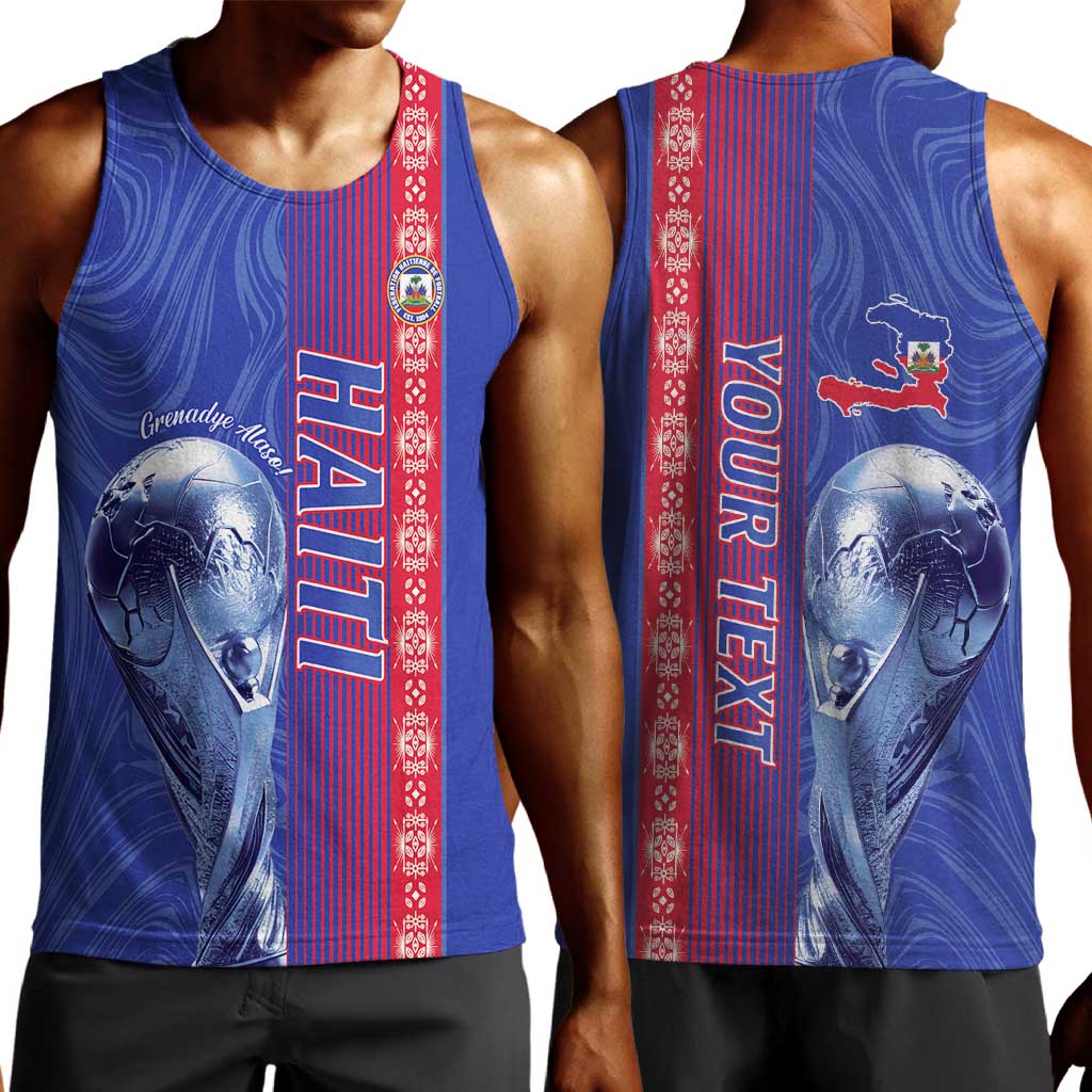 Custom Afro-Haiti Football Men Tank Top 2026 Grenadye Alaso Blue Version - Wonder Print Shop