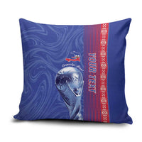 Custom Afro-Haiti Football Pillow Cover 2026 Grenadye Alaso Blue Version - Wonder Print Shop