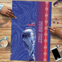 Custom Afro-Haiti Football Puzzle 2026 Grenadye Alaso Blue Version - Wonder Print Shop