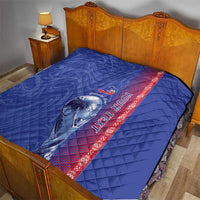 Custom Afro-Haiti Football Quilt 2026 Grenadye Alaso Blue Version - Wonder Print Shop