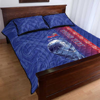 Custom Afro-Haiti Football Quilt Bed Set 2026 Grenadye Alaso Blue Version - Wonder Print Shop
