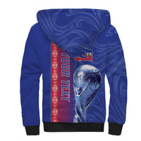 Custom Afro-Haiti Football Sherpa Hoodie 2026 Grenadye Alaso Blue Version - Wonder Print Shop