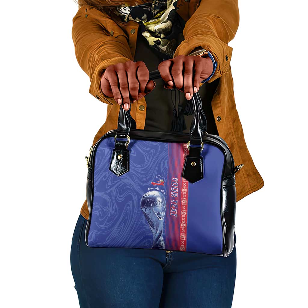 Custom Afro-Haiti Football Shoulder Handbag 2026 Grenadye Alaso Blue Version - Wonder Print Shop